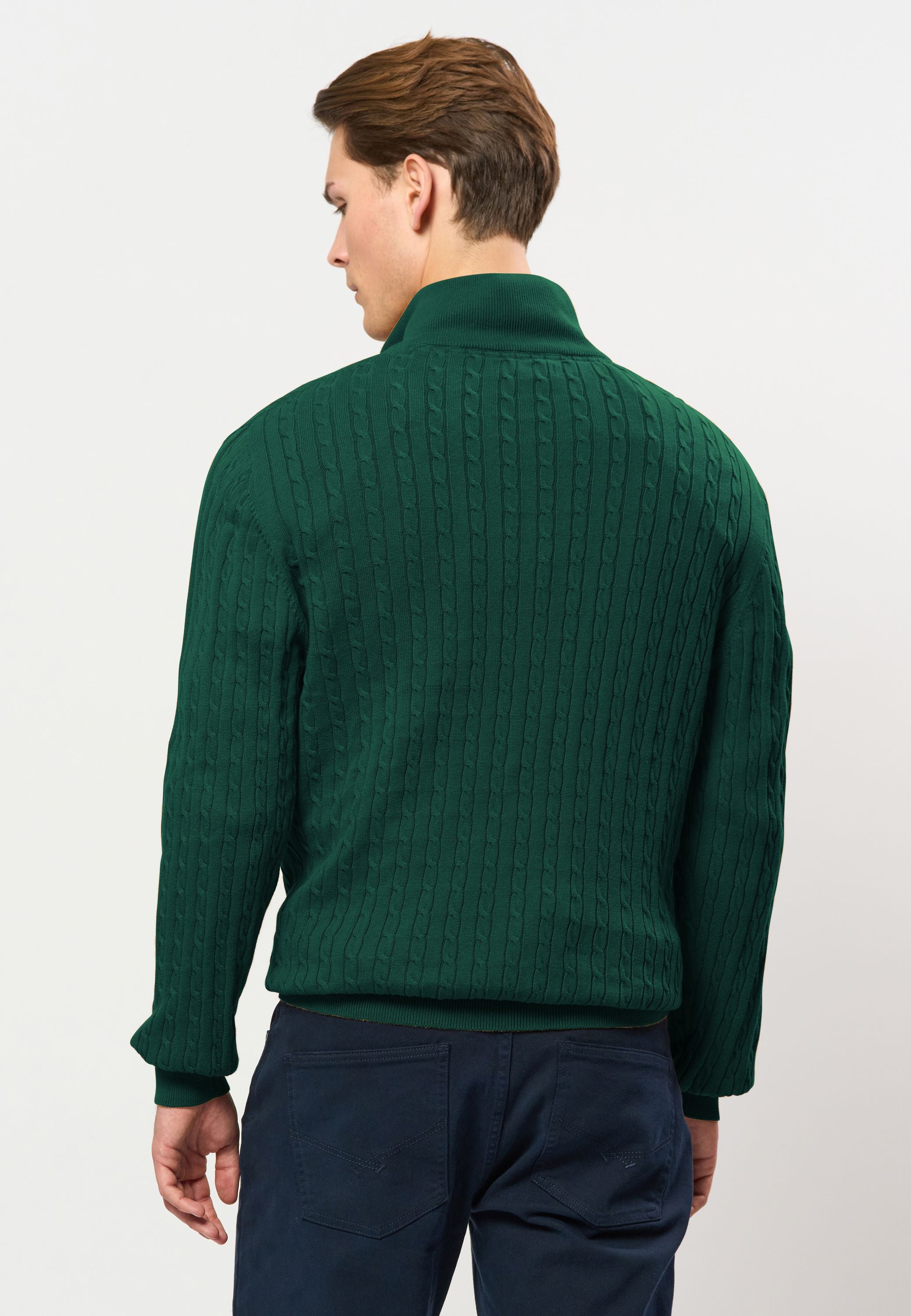 UMRomeo Half-zip Cable Knit